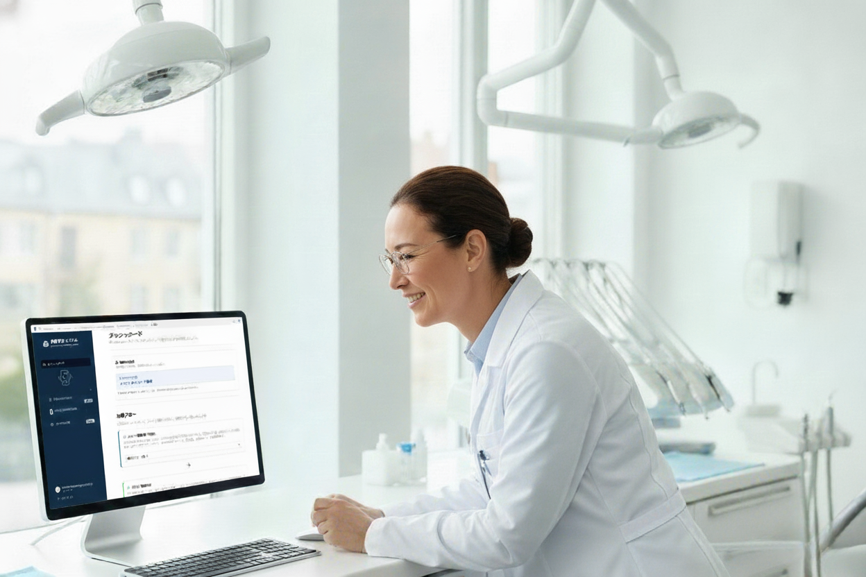 AI採用アシストを使用する院長